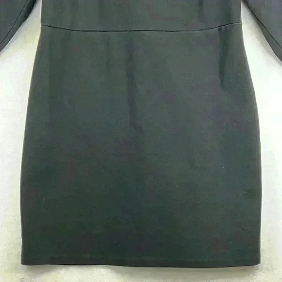 Old Navy Women’s Dress Size XL Black Cotton/Spandex Knit 3/4 Sleeves Back Zipper - Picture 4 of 10
